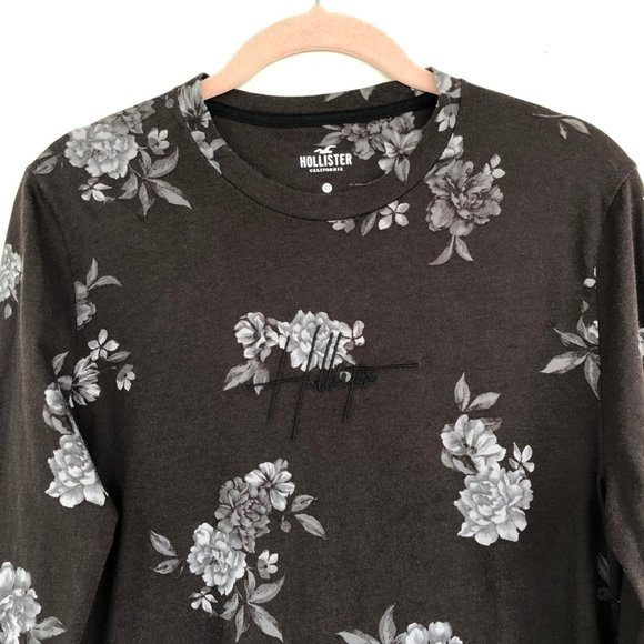 Long Sleeve Cotton Tee with Floral Design - Picture 3 of 16